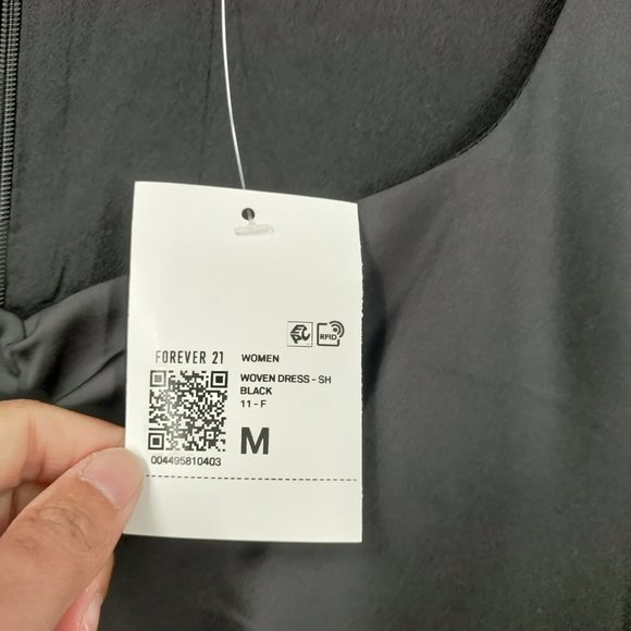 Forever 21 Satin Ruched Mini Dress Black, Medium - Picture 6 of 11